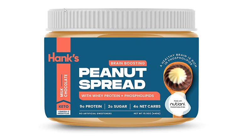 Nutiani, Hank’s Protein Plus Brain Boosting Milk Chocolate Peanut Spread